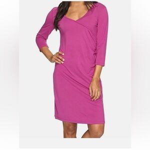 Royal Robbins Women's Essential Tencel Monroe Travel Dress Size Large Aster
